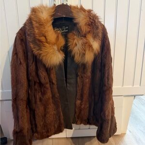 Luxurious Brown Teddy Jacket with Fur Trim